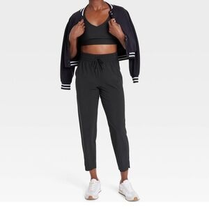 Women's Active Light High-Rise Taper Pants- All In Motion'" Black M: Moisture W